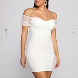 White off shoulder dress